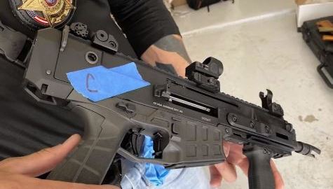 Una de las armas decomisadas.