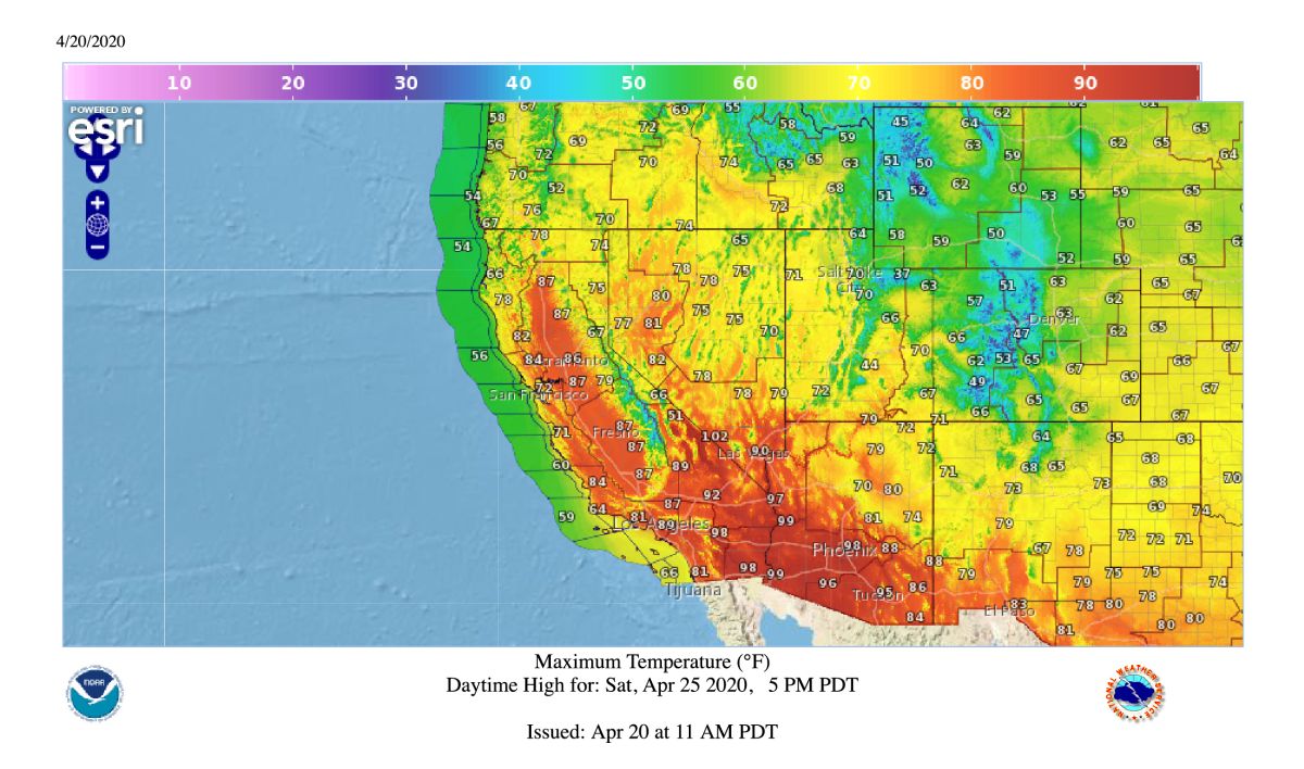 Pronostican temperaturas mayores a 90 °F en Los Ángeles para el fin de