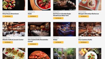 El sitio web nycgo.com/dineinnyc lista más de 230 restaurantes en los que se puede ordenar a domicilio o para llevar.