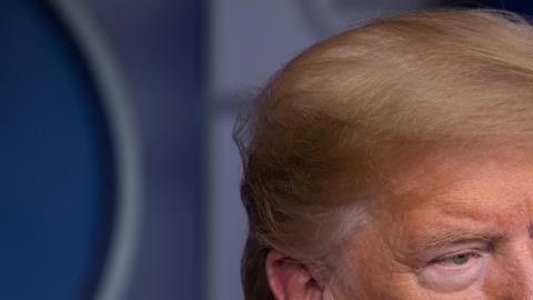 Donald Trump en su conferencia del sábado.