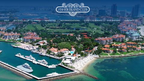 Captura de la página web del Club Fisher Island, cuya membresía ronda los $250 mil