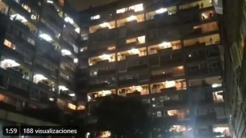 Los vecinos dedican canción a personal de salud.
