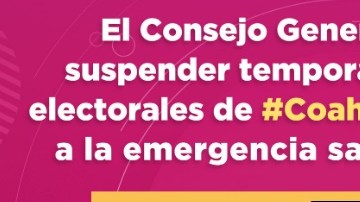 El INE anunció la suspensión de las elecciones que se realizarína el primer domingo de junio.