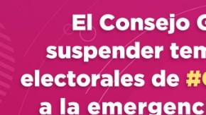 El INE anunció la suspensión de las elecciones que se realizarína el primer domingo de junio.