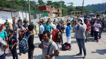 Migrantes en albergue Siglo XXI en Chiapas.