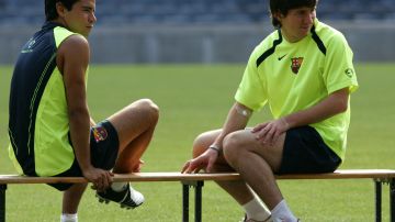 Saviola y Messi coincidieron en el Barcelona en dos ocasiones.