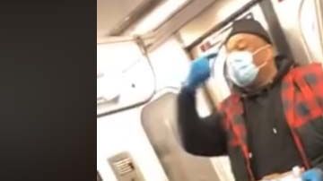 Un vendedor ambulante fue grabado mientras ofrecía mascarillas y guantes para la venta.