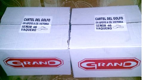 Cártel del Golfo entrega despensas