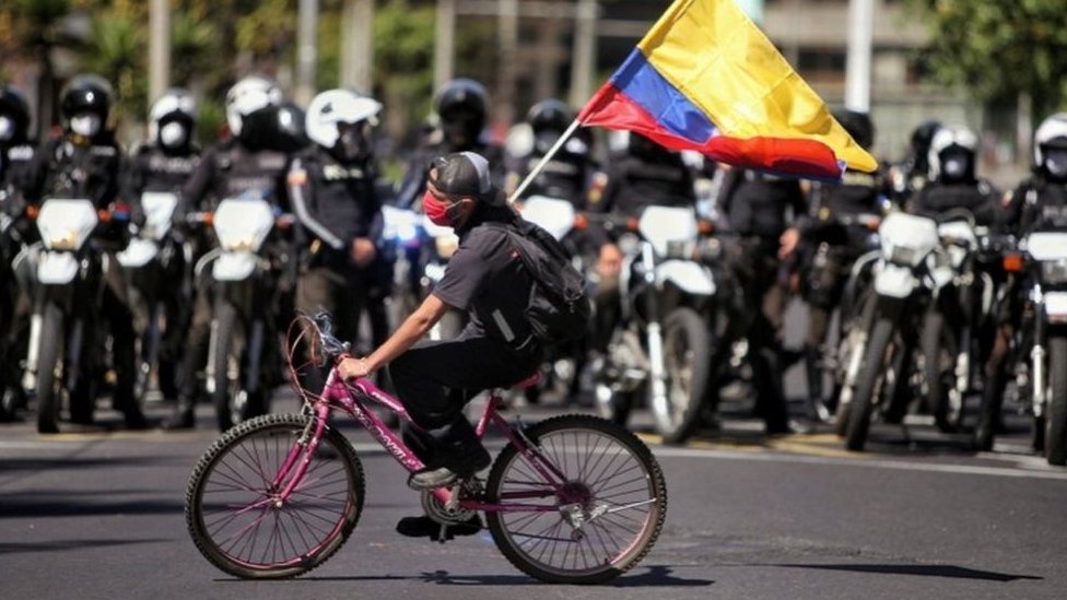 Los universitarios fueron protagonistas de la jornada de protestas en Quito