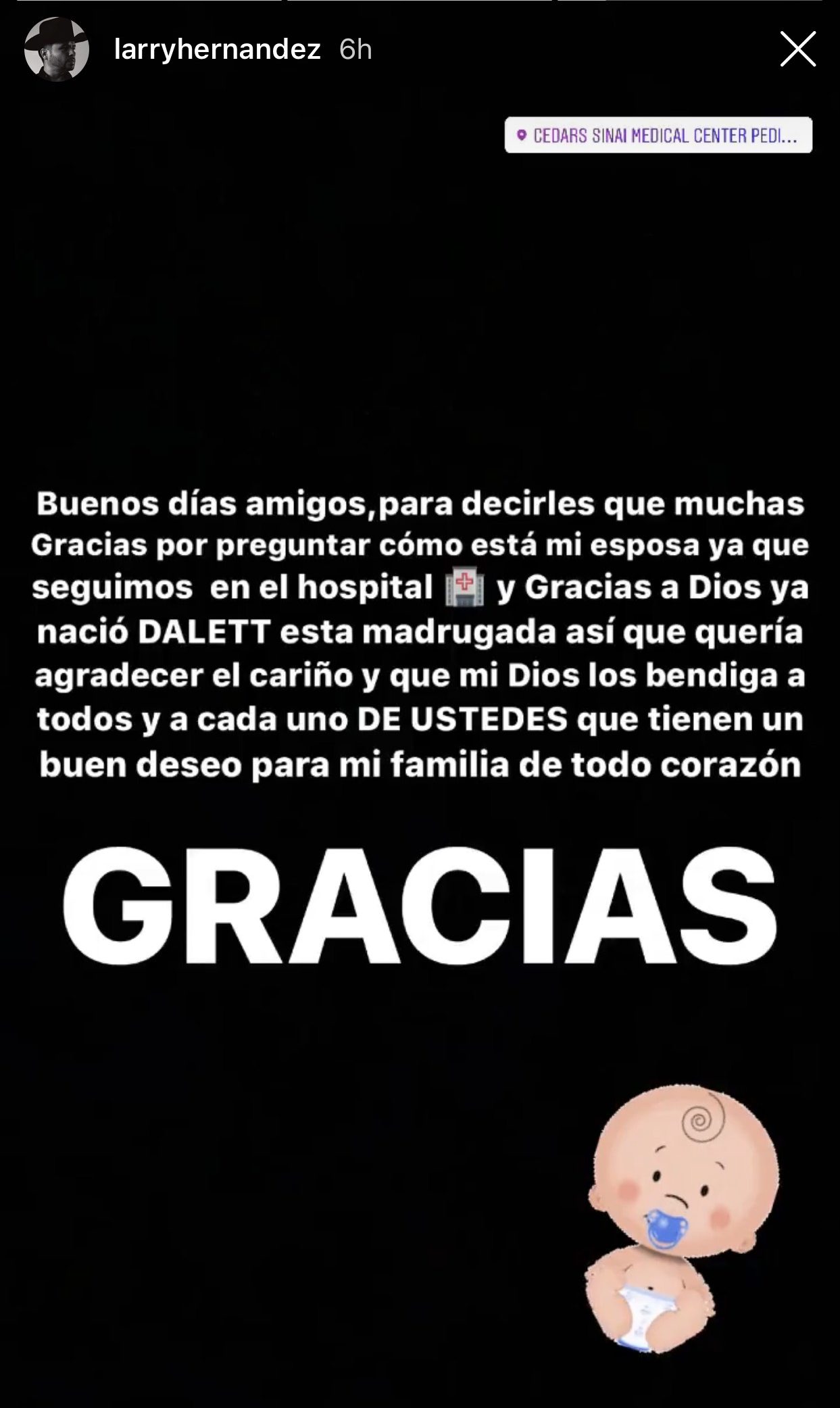 Captura de las historias de Instagram de Larry Hernández/Cortesía @larryhernandez