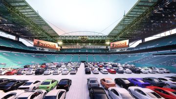 Los vehículos podrán estacionar en el interior del estadio para ver películas.