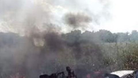 Imagen de la avioneta accidentada.