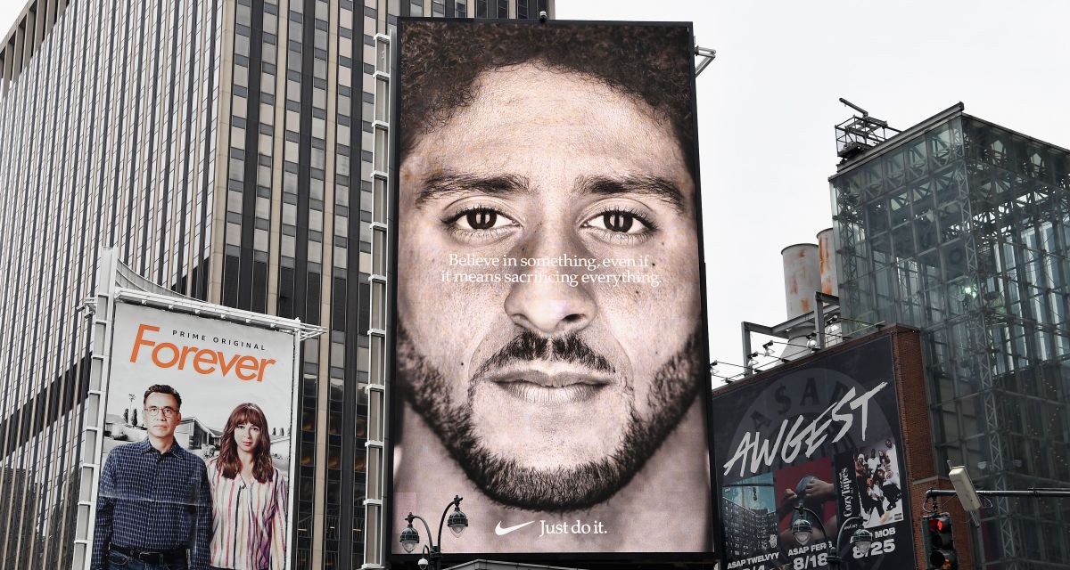 En 2018 Colin Kaepernick y Nike emprendieron una controvertida campaña.