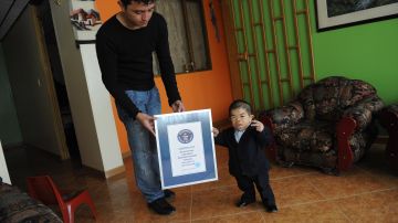 Edward Niño Hernandez , cuando ganó el récord de hombre más pequeño en 2010.