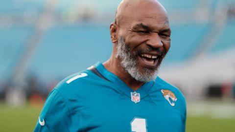 Mike Tyson en un partido de los Jacksonville Jaguars.