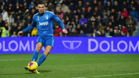 Cristiano Ronaldo en un partido con Juventus.