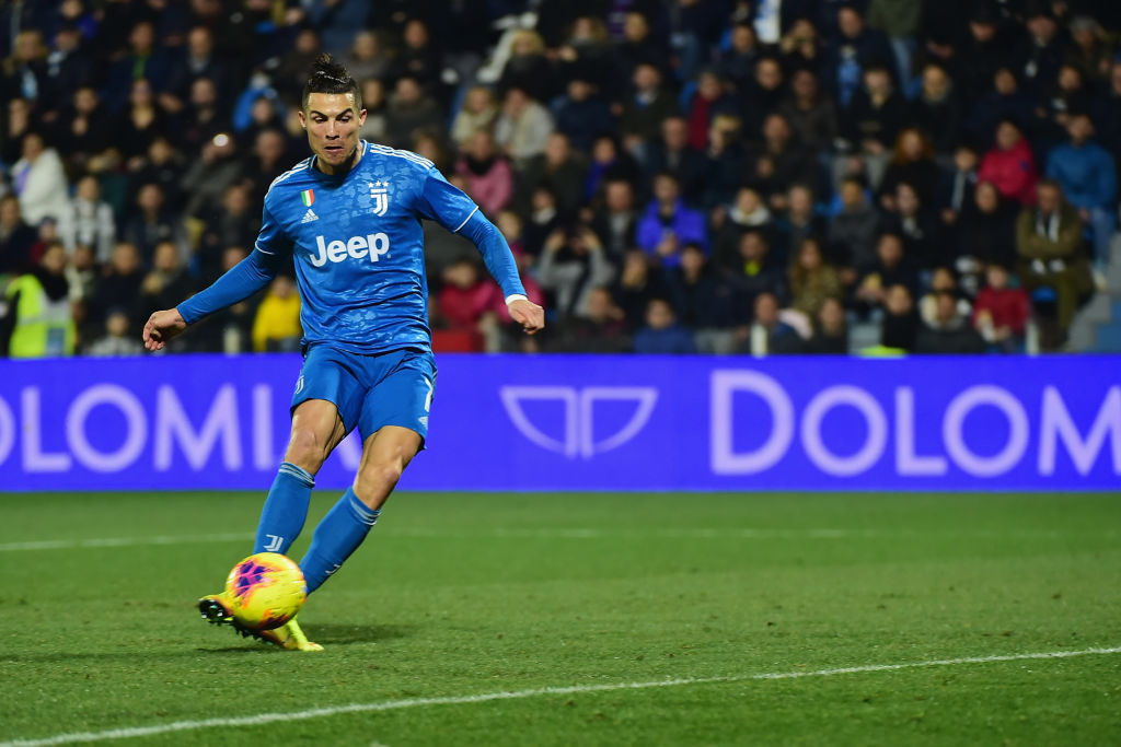 Cristiano Ronaldo en un partido con Juventus.