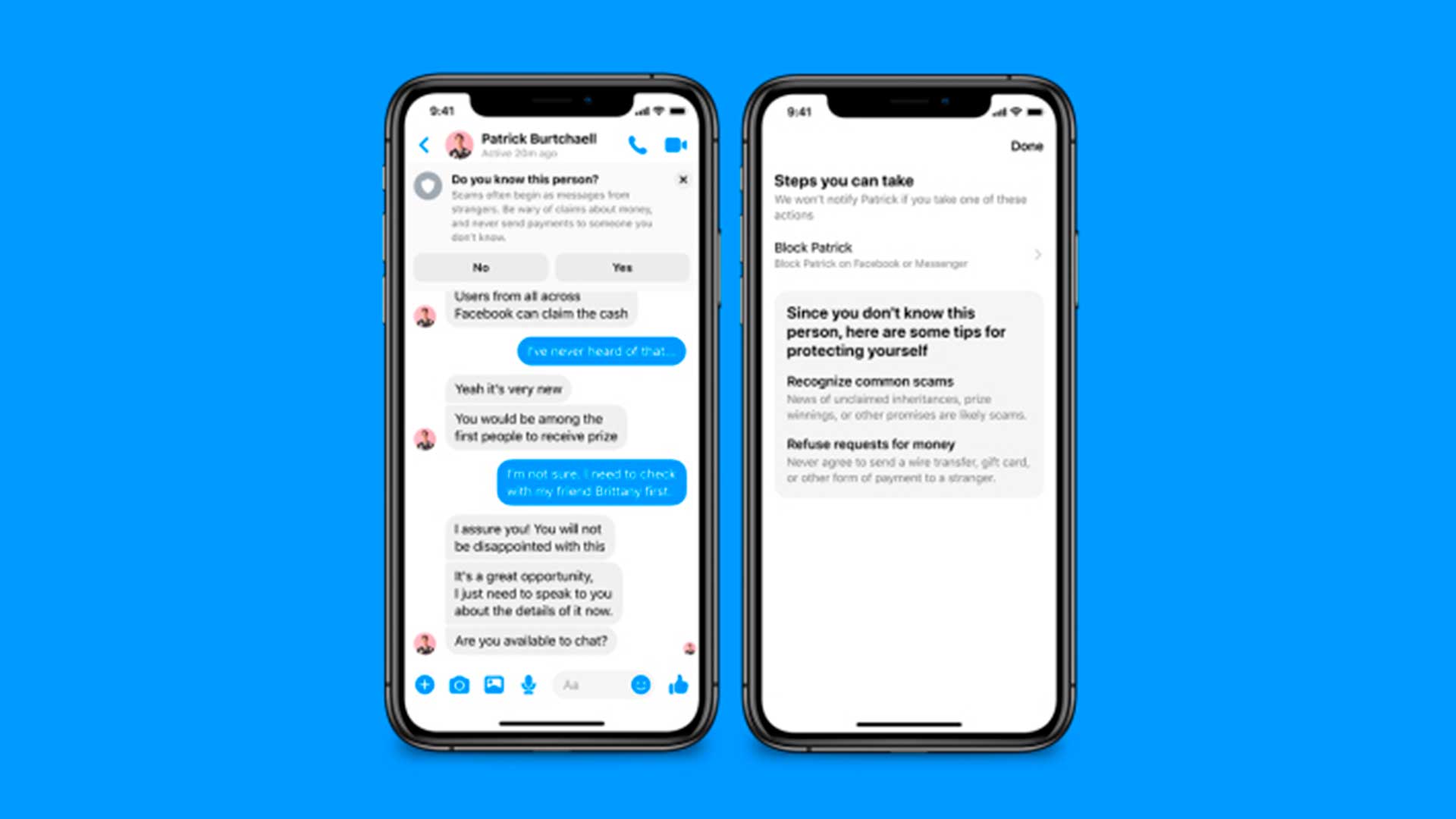 Messenger lanza medidas de protección