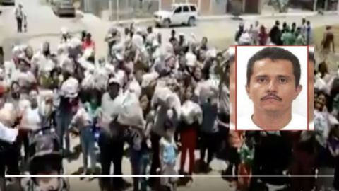 VIDEO: "Gracias señor Mencho", con drones el CJNG exhibe ayuda a afectados por coronavirus