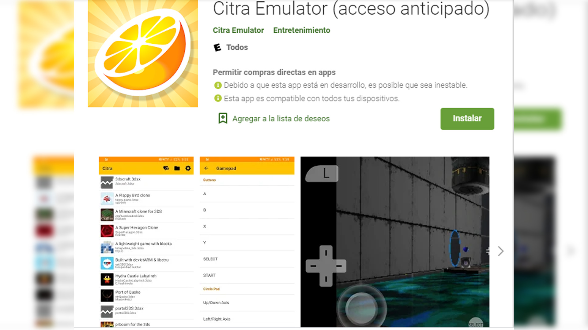 El emulardor de Nintendo 3DS para Android ya disponible