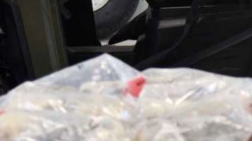 La droga descubierta en la camioneta.