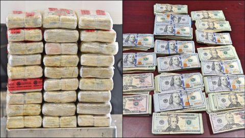 decomiso droga y dinero
