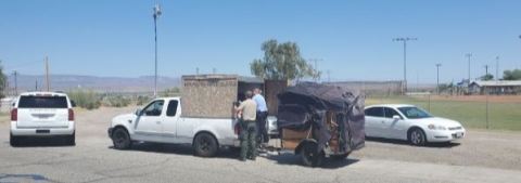 Así lucía la pick up en la que encontraron a los menores.