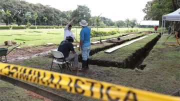 Los restos fueron exhumados del cementerio Jardín de Paz de Ciudad de Panamá.