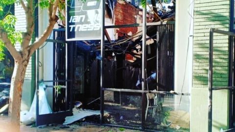 10th Planet Fitness de Long Beach fue quemado y quedó destrozado en un 100%. (Suministrada)