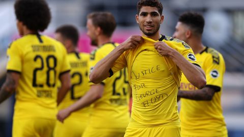 Achraf Hakim se unió a las protestas.