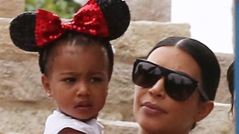 Kim Kardashian y su hija North West.