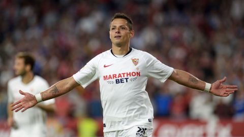 Javier Hernández en su etapa con el Sevilla.