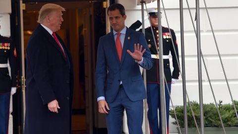 Trump y Guaidó en la Casa Blanca.