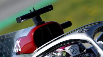 Lewis Hamilton a bordo de su Mercedes-AMG.