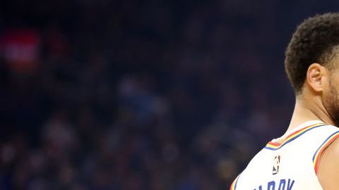 Stephen Curry en un partido con los Golden State Warriors.