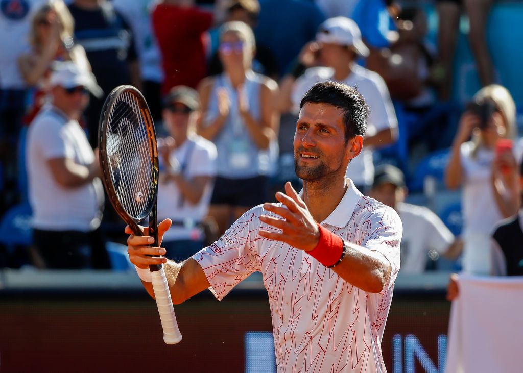 Novak Djokovic en el Adria Tour.