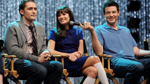 Matthew Morrison junto a Lea Michele y Cory Monteith de la serie "Glee".