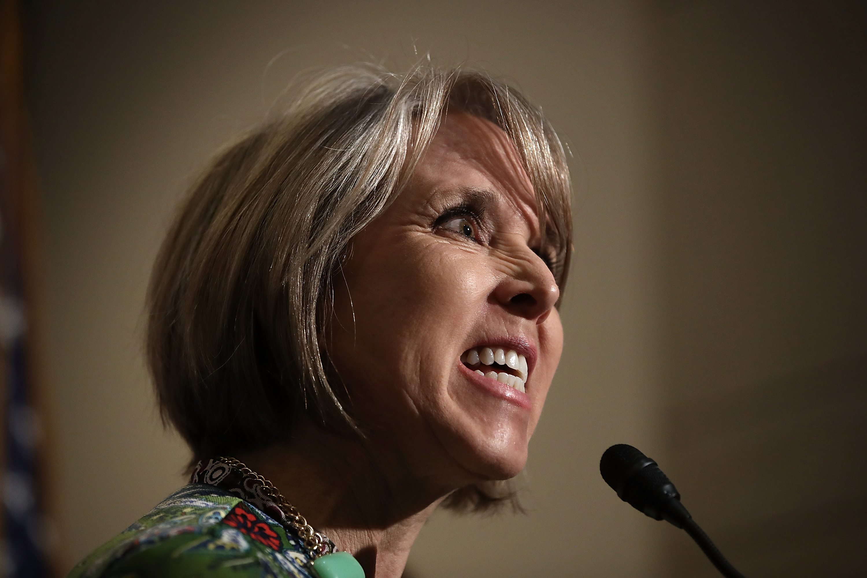 Michelle Lujan Grisham aclaró que quiere continuar en la política estatal. Foto: Win McNamee / Getty Images