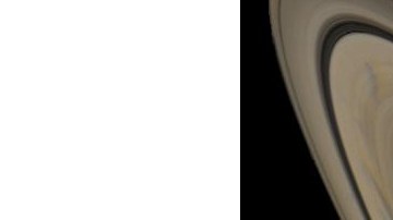 Saturno y 4 de sus lunas en color natural.