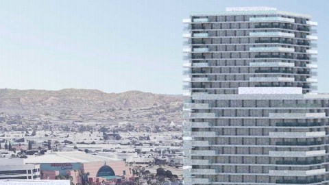 Maqueta de cómo se verían los alrededores del estadio con la modernización.