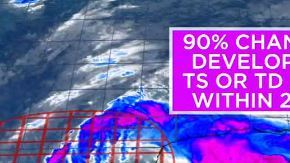 El sistema se mueve al Golfo de México.