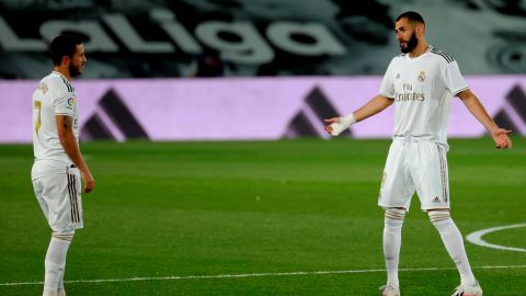 Karim Benzema y Eden Hazard.