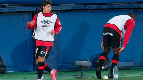 Luka Romero se quedó calentando.