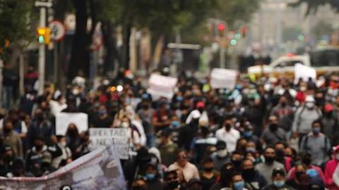Protesta en la Ciudad de México.
