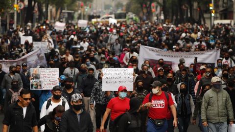 Protesta en la Ciudad de México.