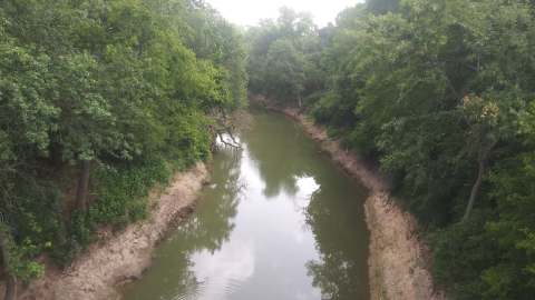 El río Leon donde buscaban a Vanessa Guillén.