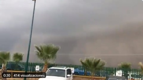 Nube de polvo en Torreón, Coahuila.