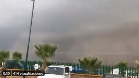 Nube de polvo en Torreón, Coahuila.