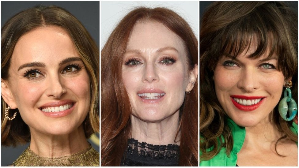 Natalie Portman, Julianne Moore y Milla Jovovich 