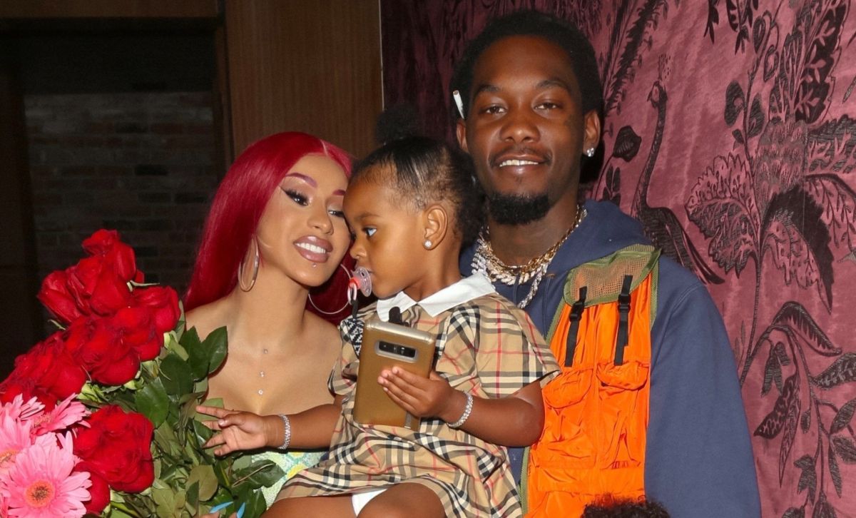 Photo © 2020 Backgrid/The Grosby Group
Spain: Lagencia Grosby

Los Angeles, CA  - *Photos of Cardi and Offset's daughter taken with Permission* Rappers Cardi B and Offset brings their whole family to celebrate Father's Day and a birthday at Tao restaurant in Los Angeles. While at their family dinner, rapper Offset snuck off to purchase a few bouquets of flowers to present to his wife, Cardi B. Her reaction is priceless as her baby daughter Kulture presented her mommy with a single rose. The family was celebrating two special occasions, Father’s Day and a birthday for one of Cardi B’s younger family members. Love and bliss surrounded the family as these precious moments were nothing less than perfect. To top of the night, Cardi B and Offset shared a passionate kiss. While leaving, Cardi B graciously stopped to take a picture with 2 young fans.

Pictured: Cardi B, Offset

22 JUNE 2020